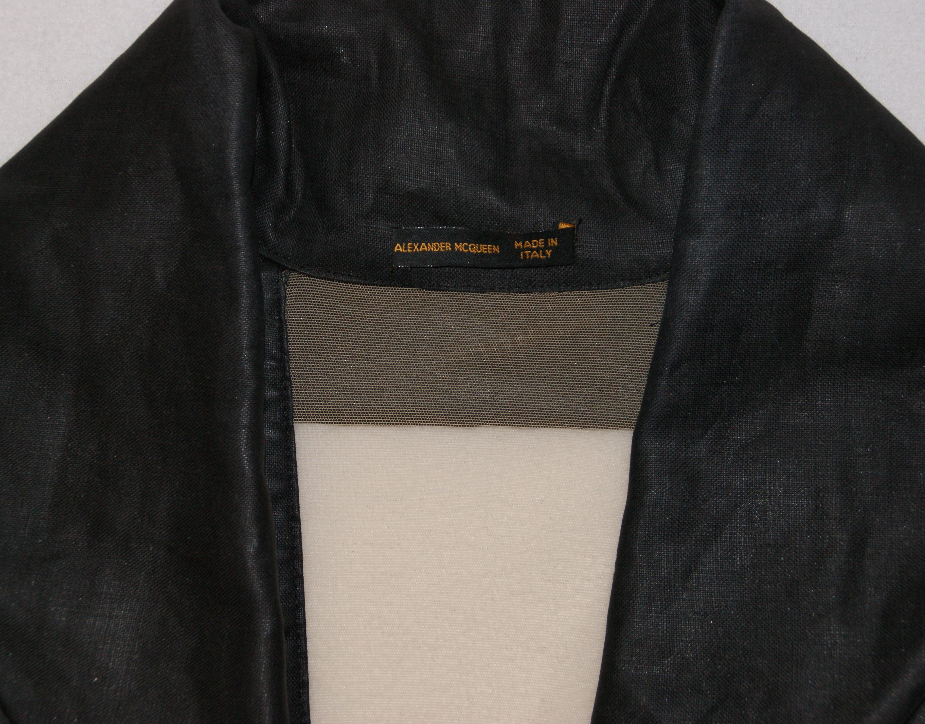 Alexander McQueen Museum Savage Beauty Untitled S/S 1999 Resin Black Coat Dress 5