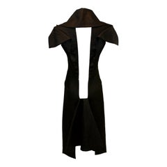 Vintage Alexander McQueen Museum Savage Beauty Untitled S/S 1999 Resin Black Coat Dress