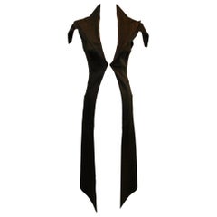Vintage Alexander McQueen Museum Savage Beauty Untitled S/S 1999 Resin Black Coat Dress