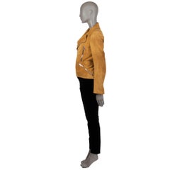 Alexander McQueen mustard suede BIKER Jacket 38