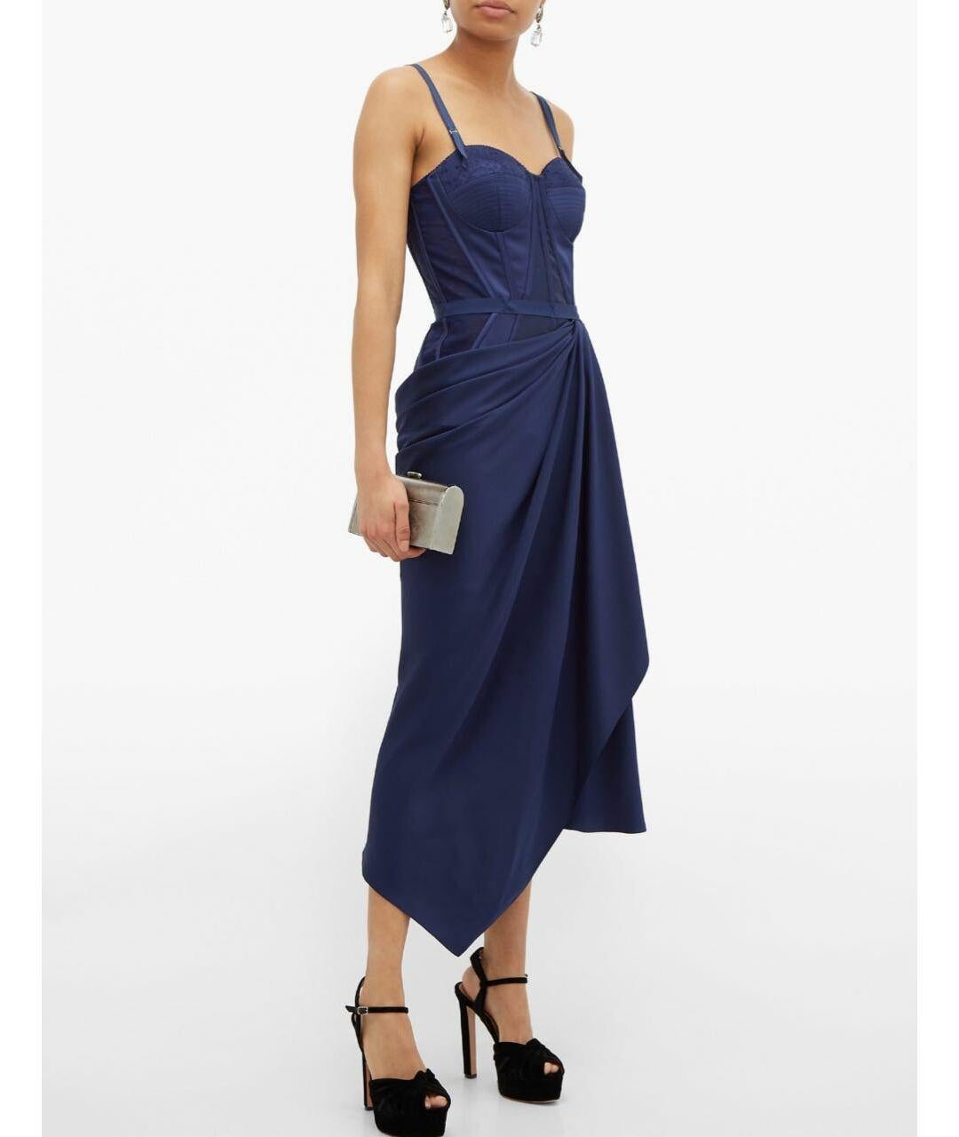 navy blue corset dress