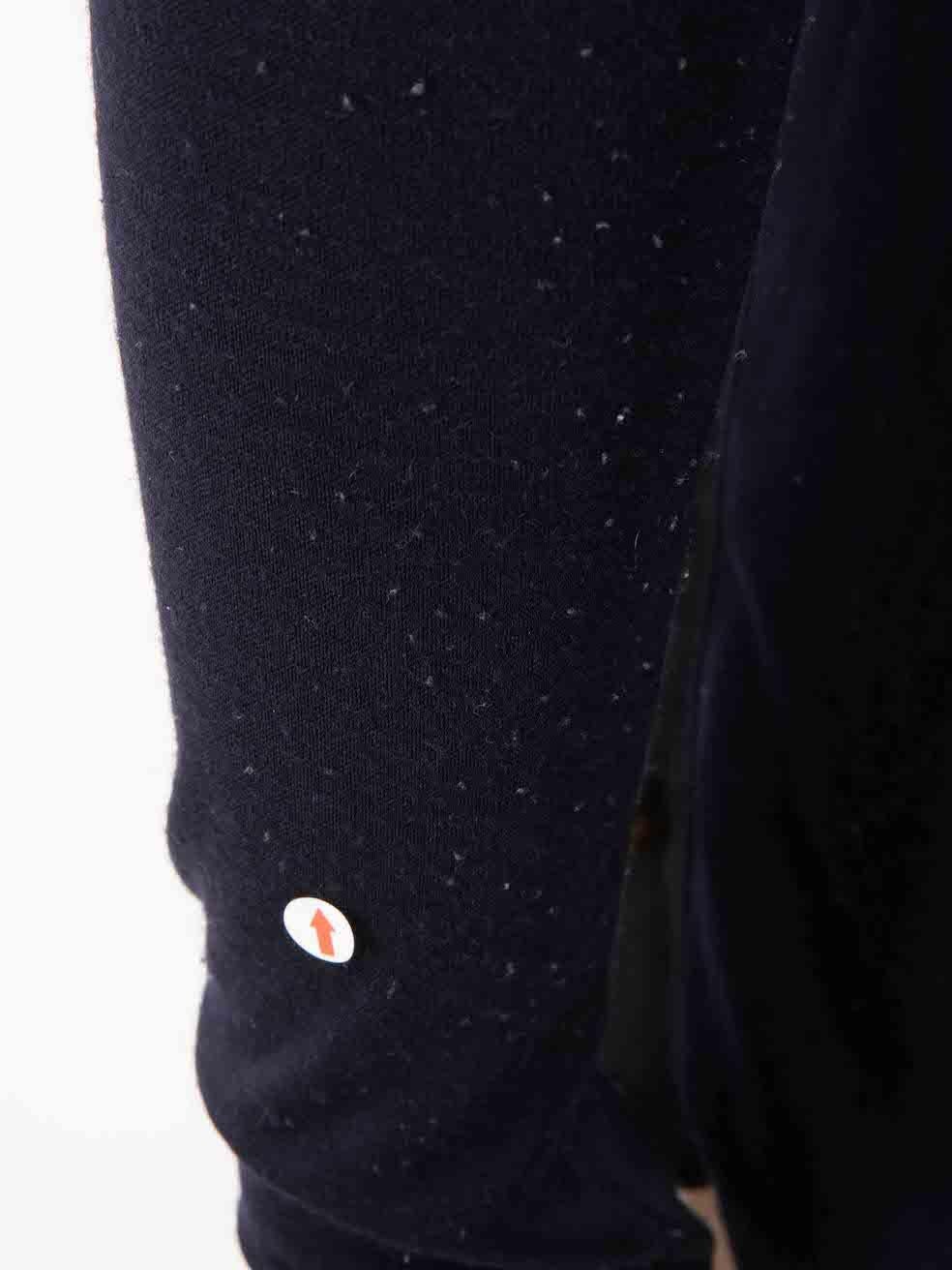 Alexander McQueen - Top à col roulé avec boutons - Bleu marine - Taille S Bon état - En vente à London, GB