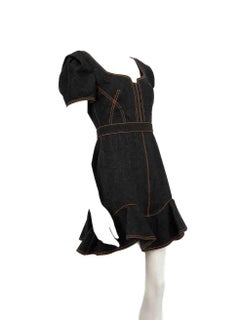 Alexander McQueen Navy Denim Mini Dress Size S