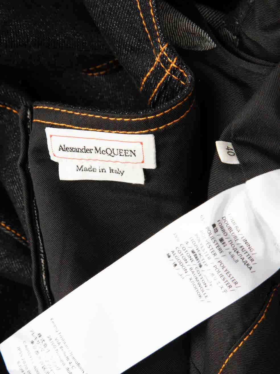 Alexander McQueen - Mini robe en denim - Marine - Taille S en vente 1