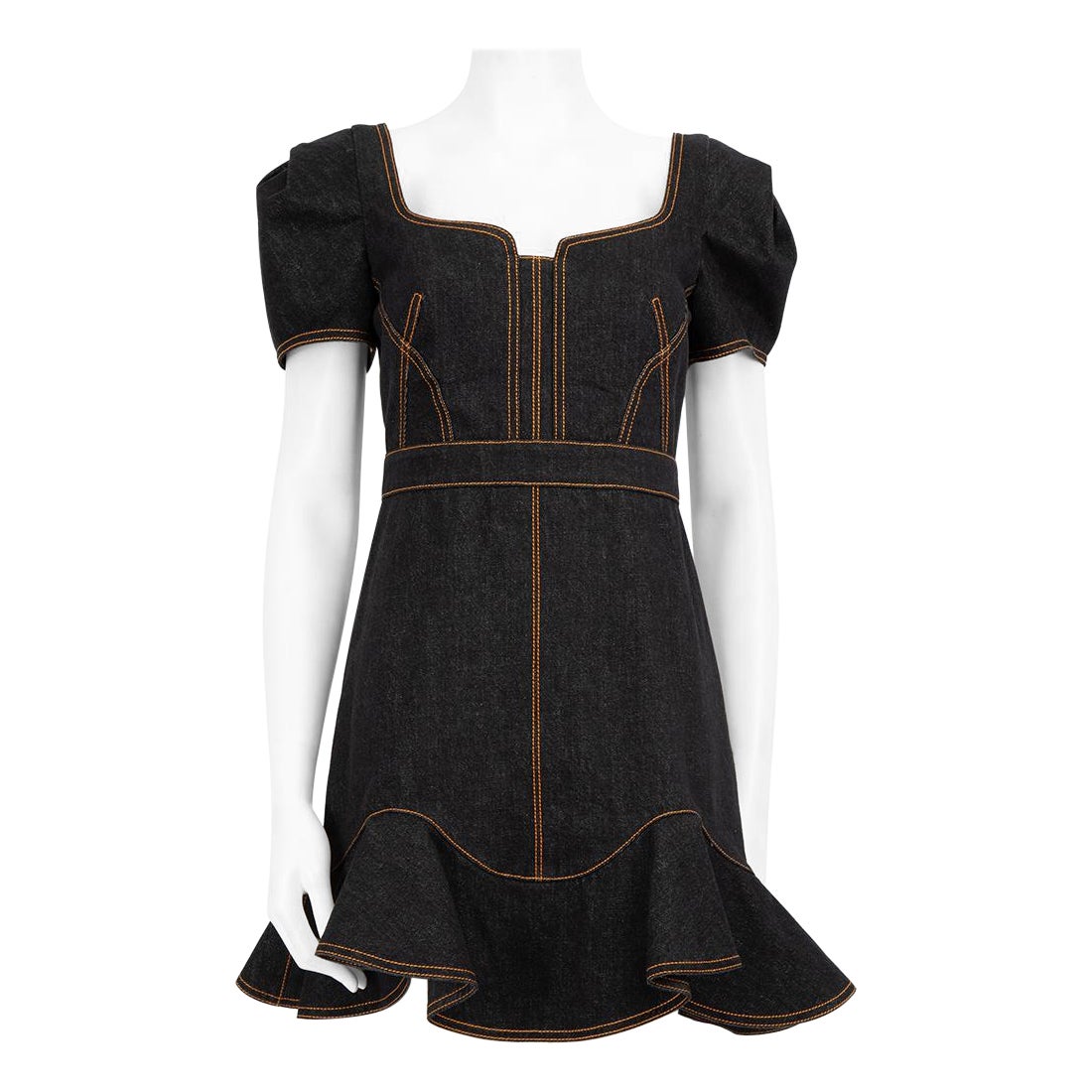 Alexander McQueen Navy Denim Mini Dress Size S