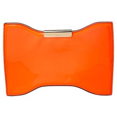 Alexander McQueen Neon Orange Patent Leather Clutch