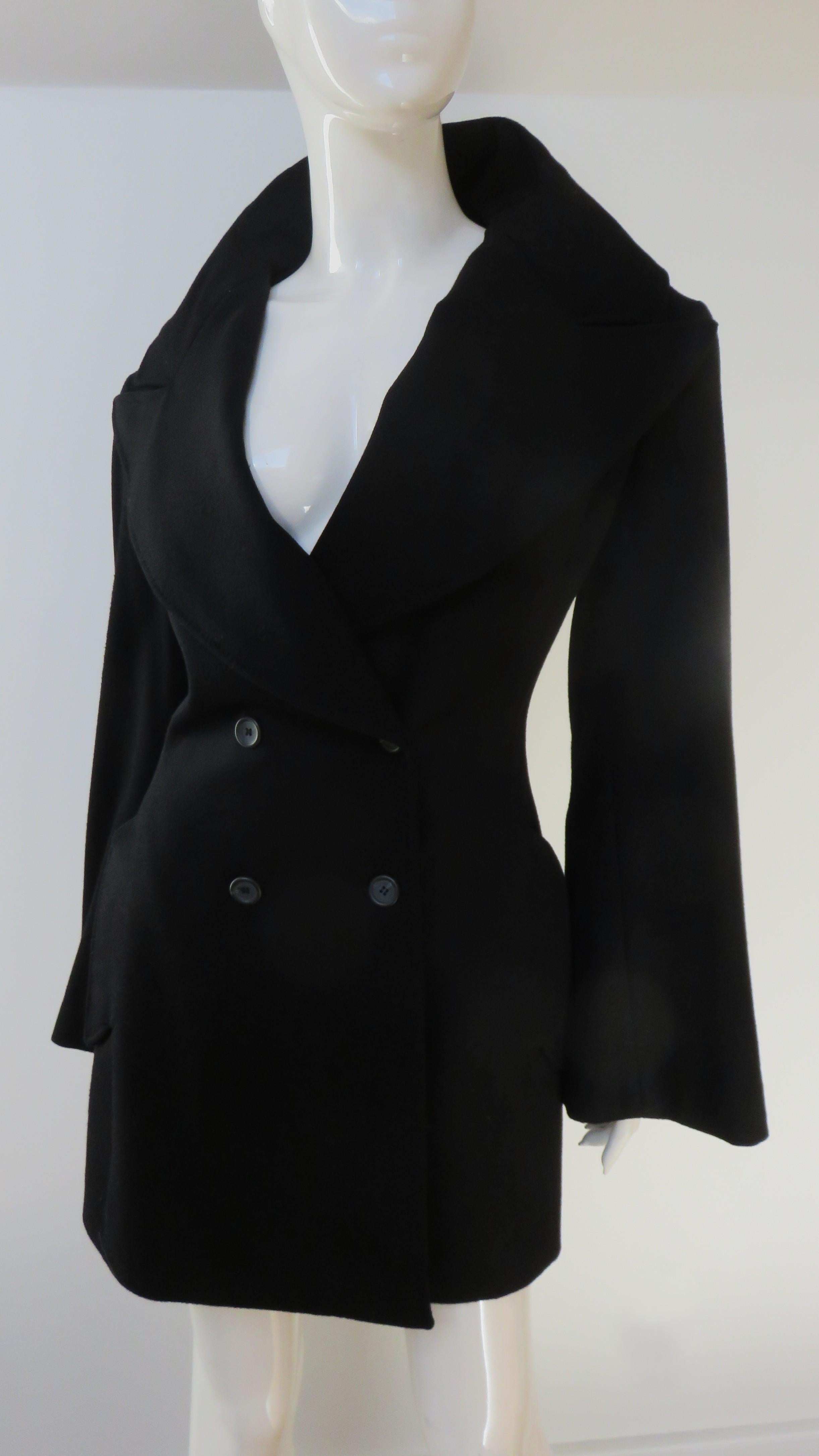 Alexander McQueen Robe à col montant en cachemire A/W 1996 Neuf - En vente à Water Mill, NY