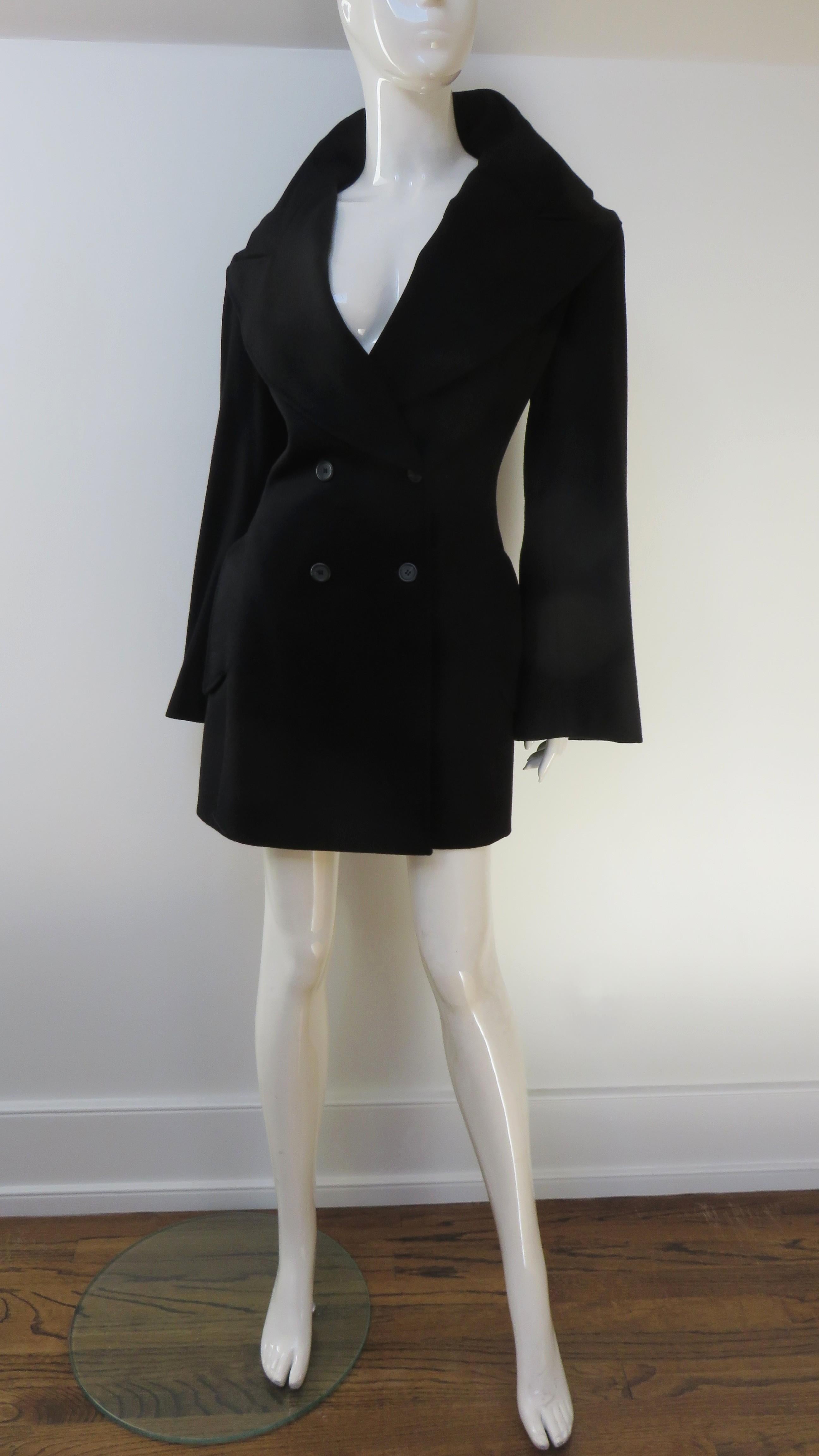 Alexander McQueen Robe à col montant en cachemire A/W 1996 en vente 1