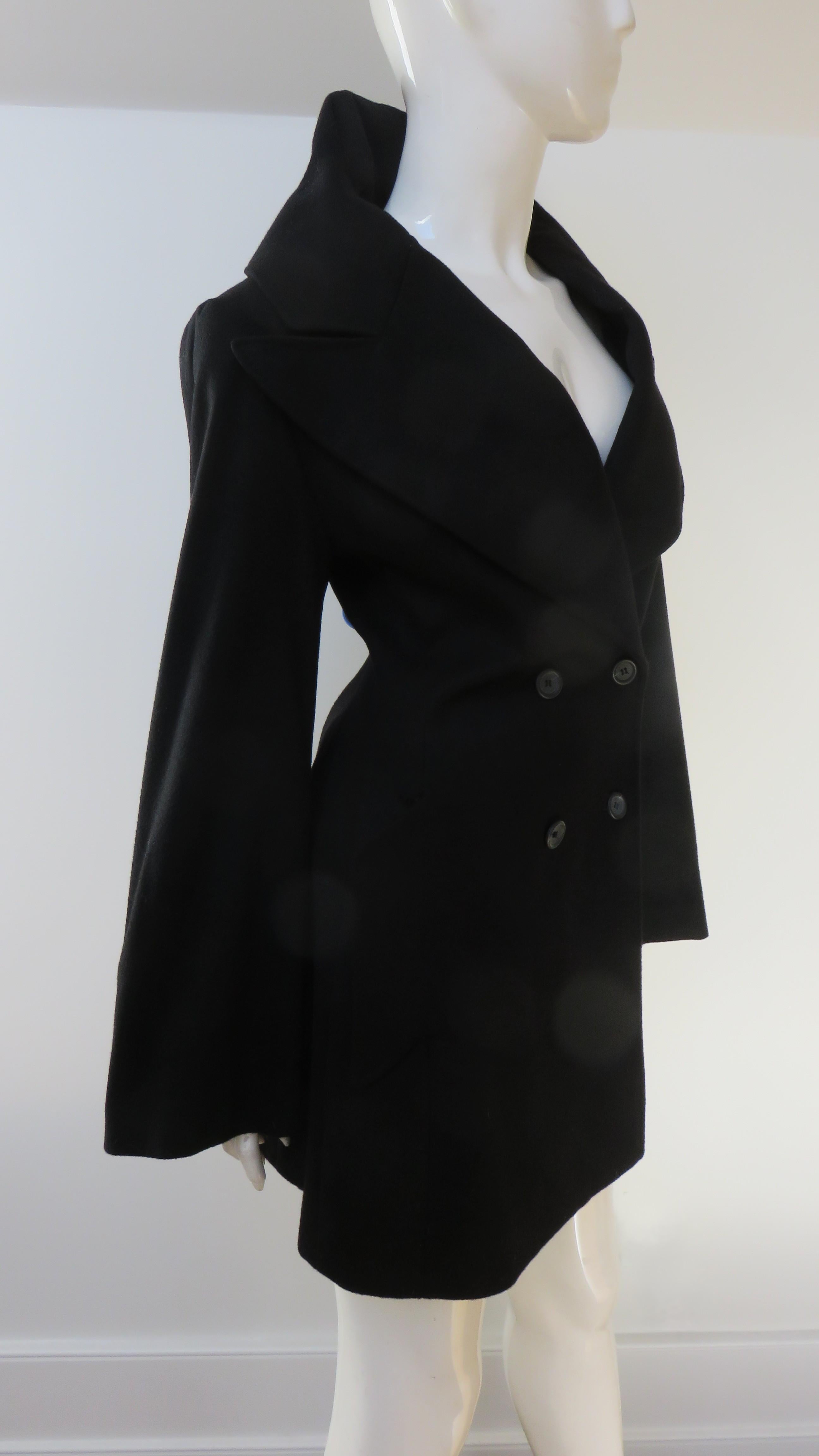 Alexander McQueen Robe à col montant en cachemire A/W 1996 en vente 4