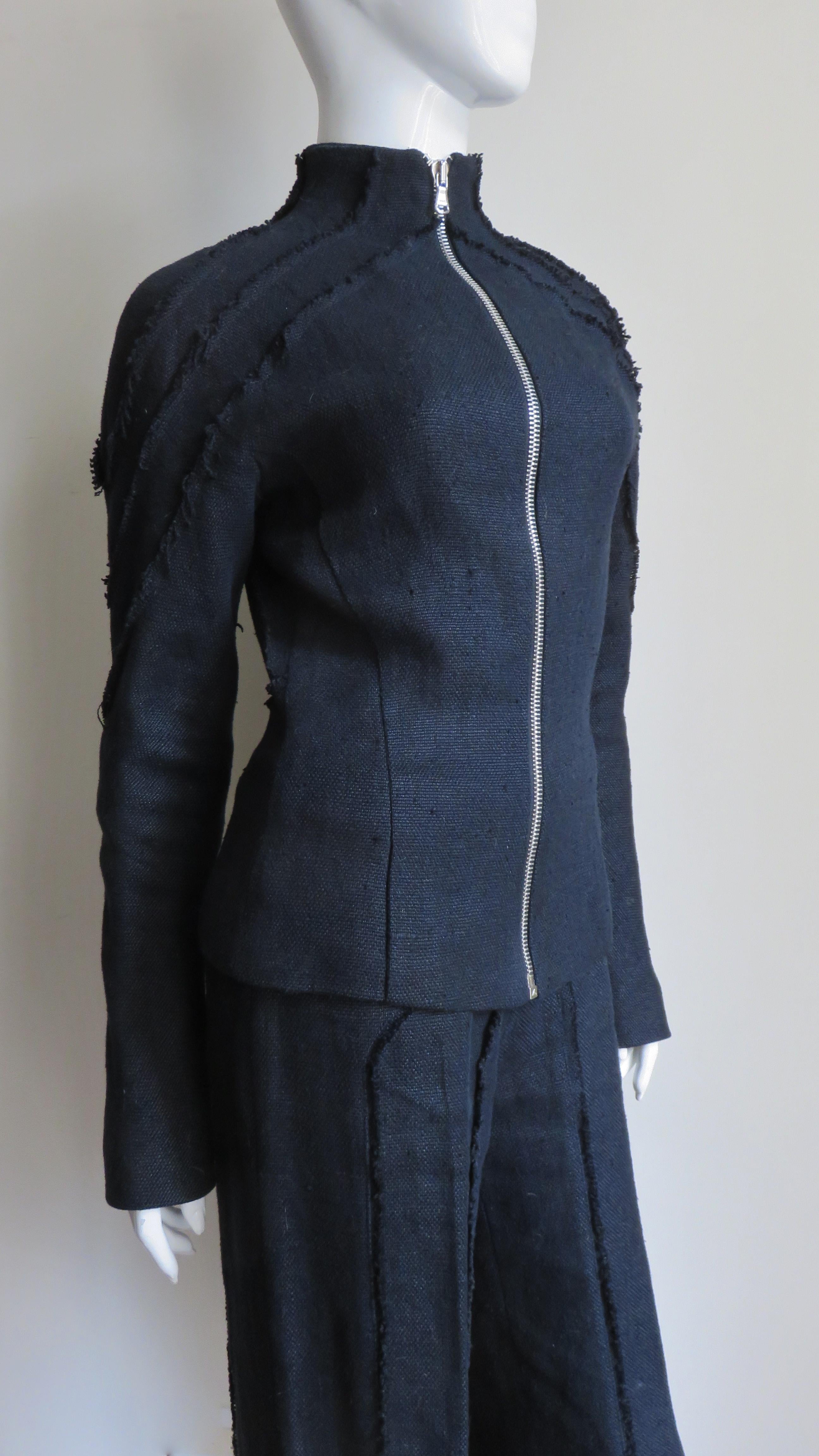 Alexander McQueen - Veste et pantalon à motif marin, travaillées avec soin, A/H 1999 en vente 5