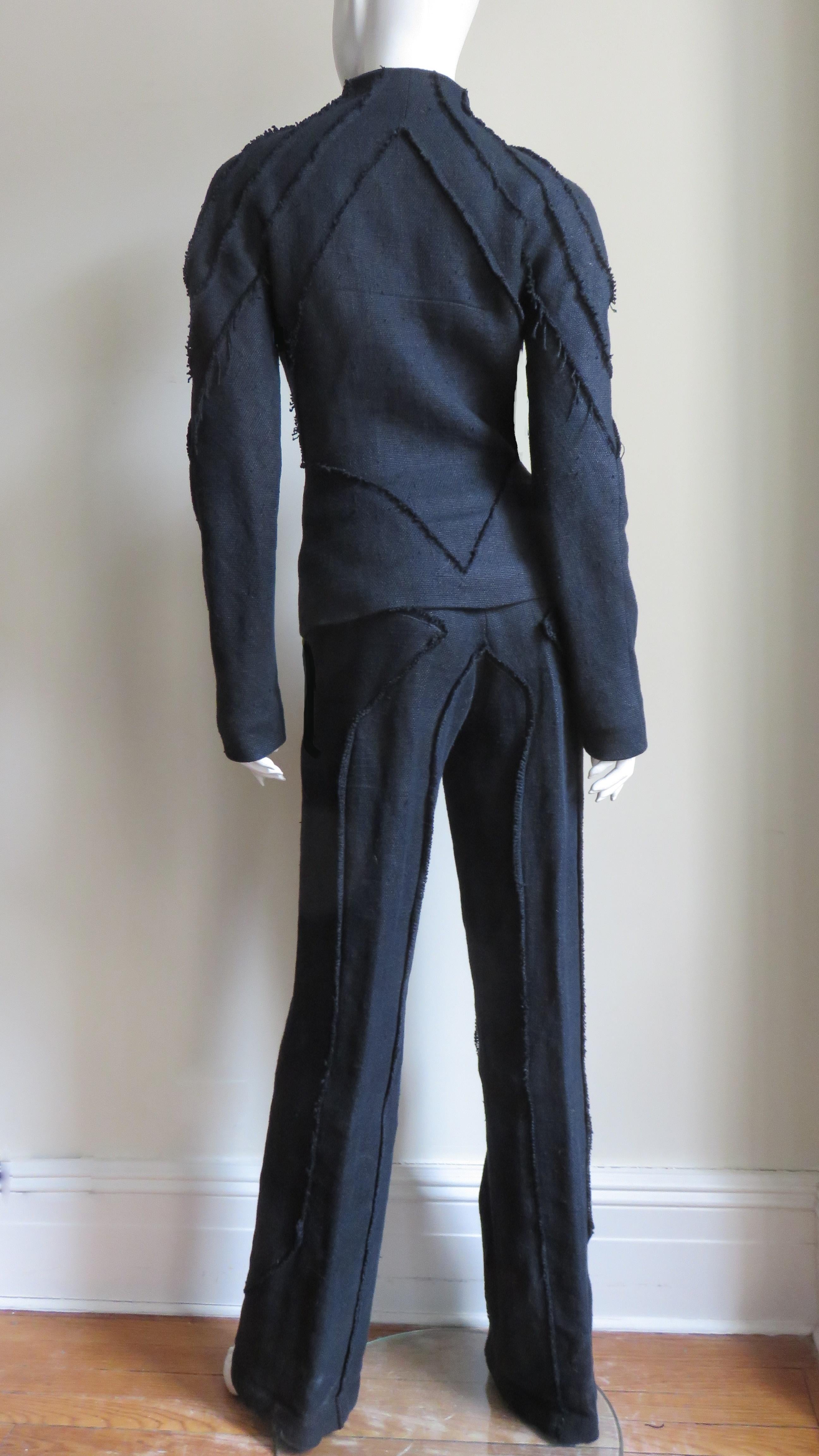 Alexander McQueen - Veste et pantalon à motif marin, travaillées avec soin, A/H 1999 en vente 6