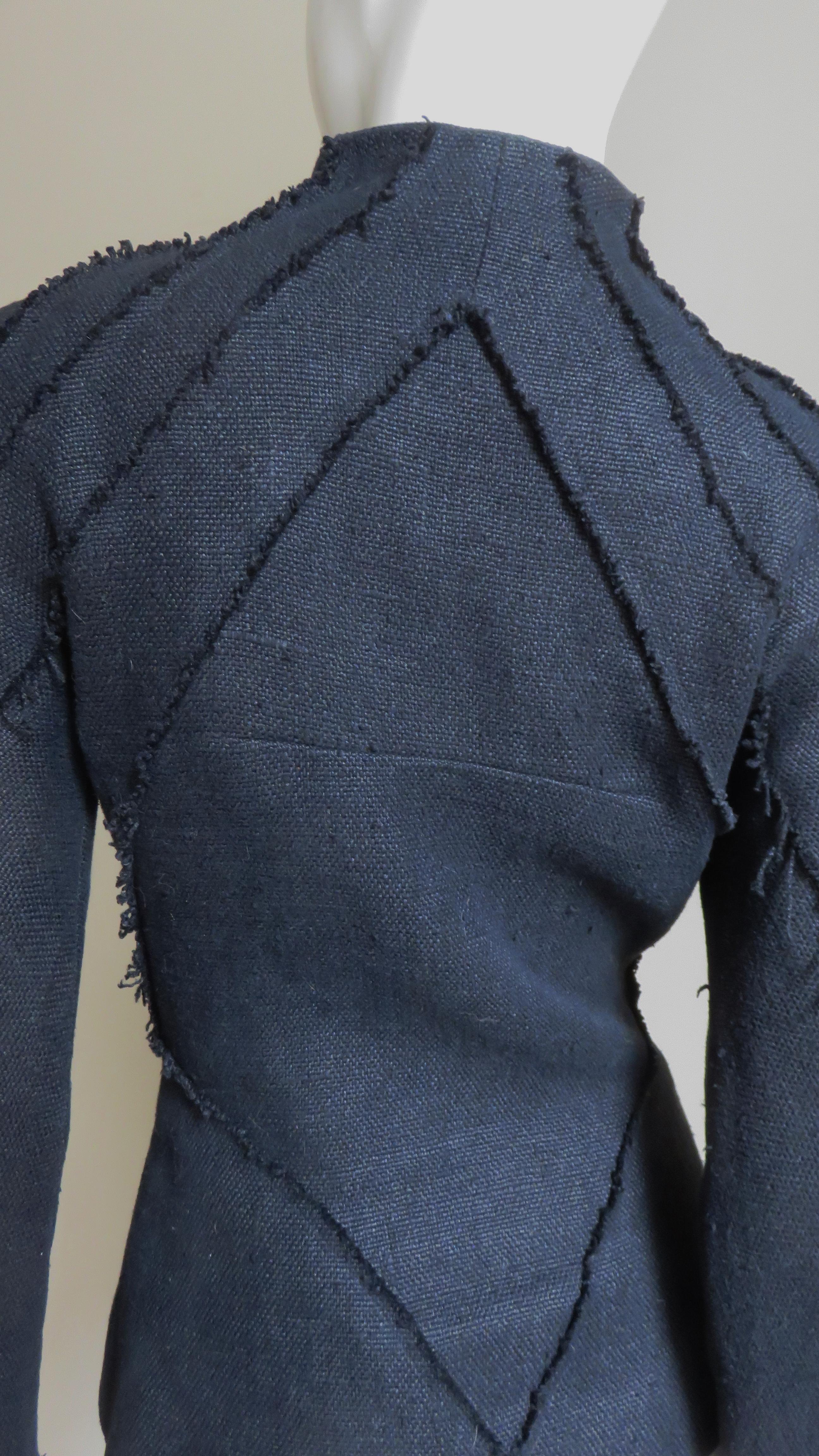 Alexander McQueen - Veste et pantalon à motif marin, travaillées avec soin, A/H 1999 en vente 8