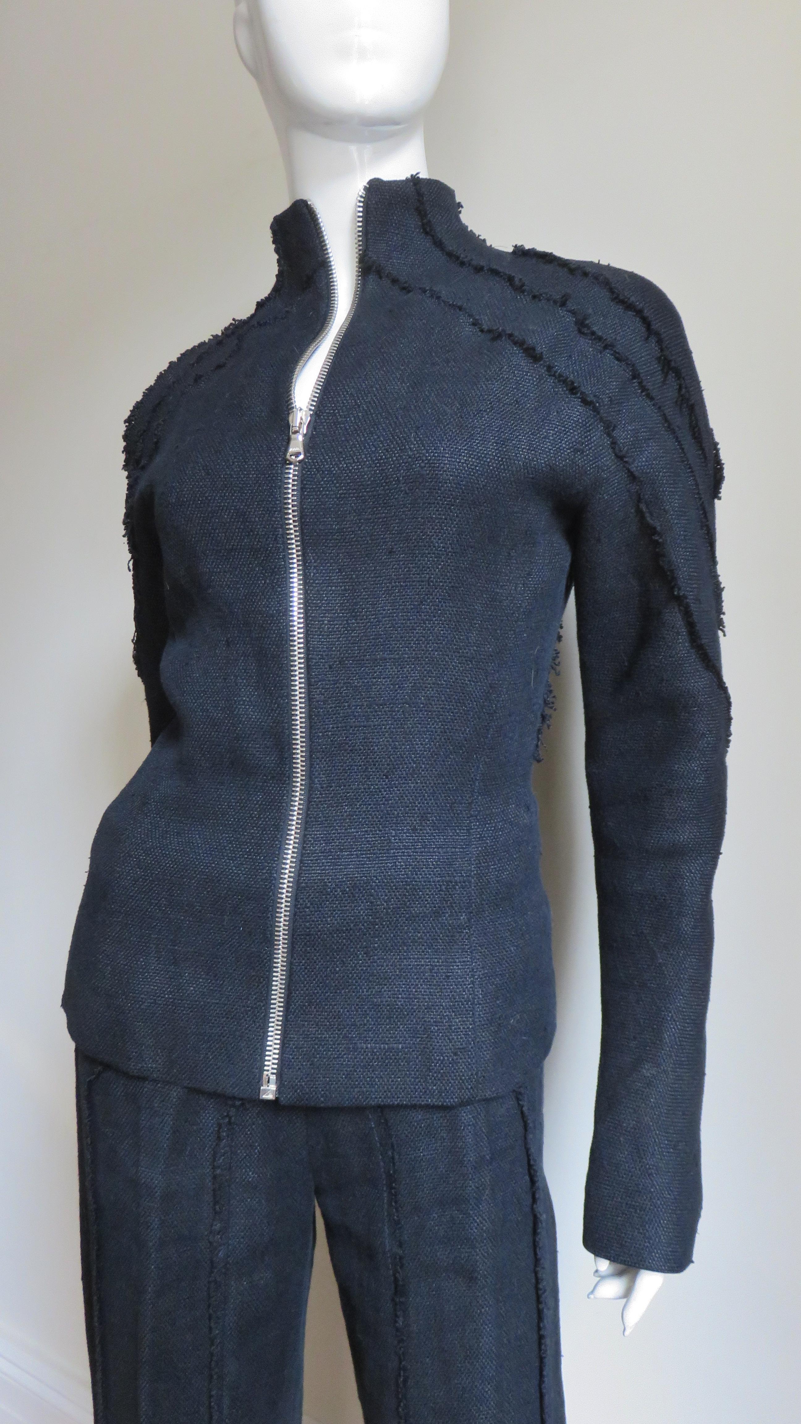 Alexander McQueen New Elaborately Seamed Jacket and Pants A/W 1999 In Excellent Condition For Sale In Water Mill, NY