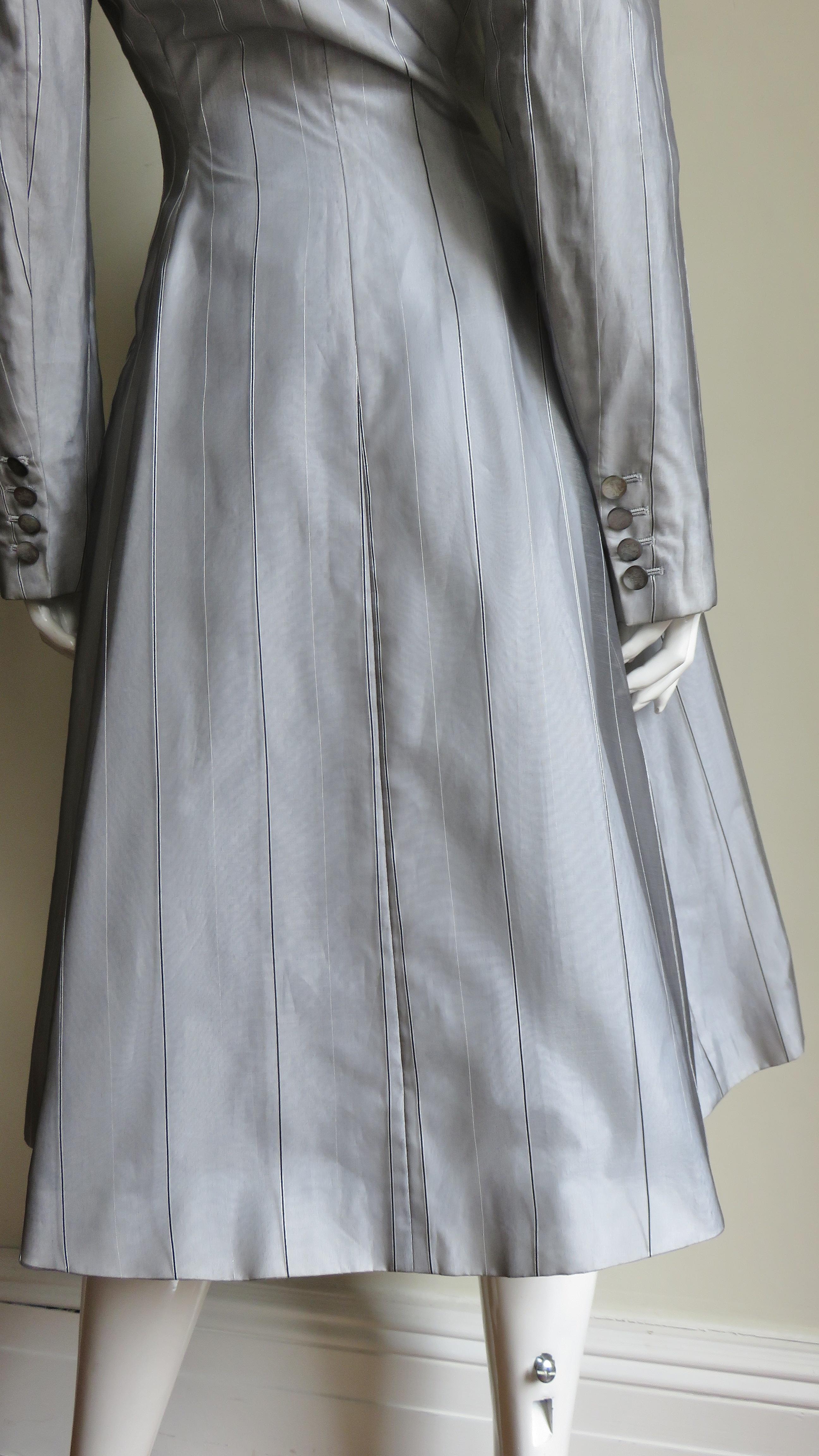 Alexander McQueen New S/S 1999 Silk Shirt and Jacket For Sale 8