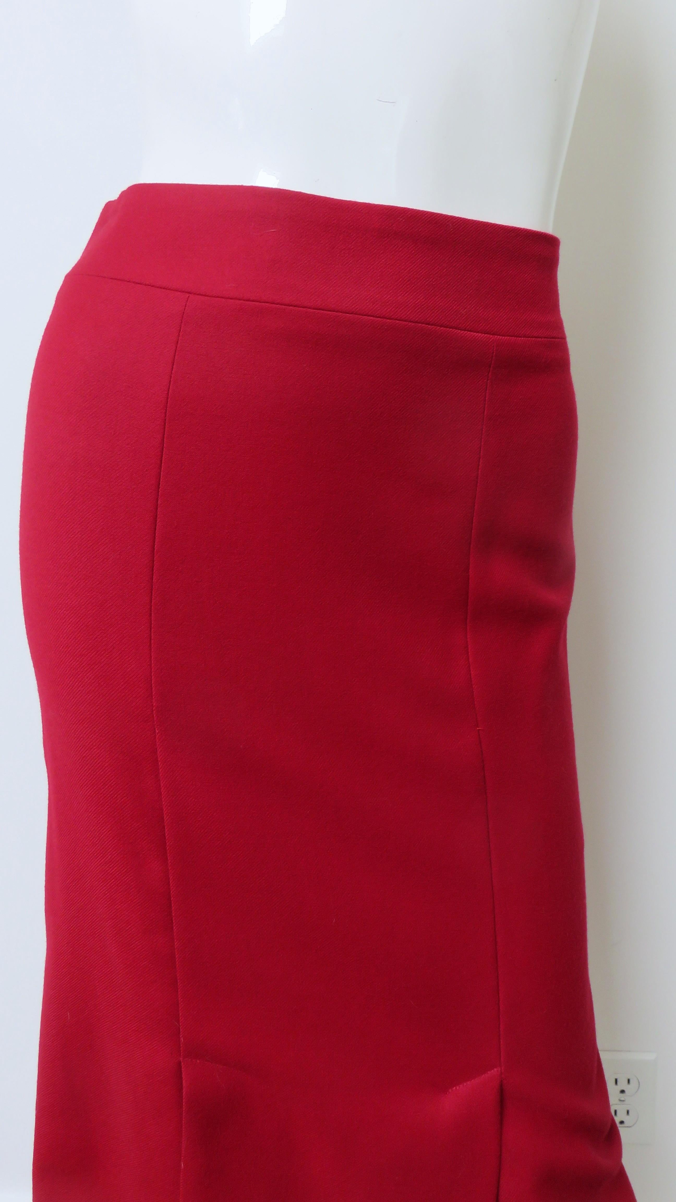 Alexander McQueen Nueva Falda AW 1999 Rojo en venta