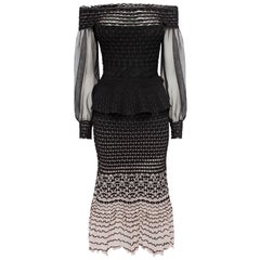 Alexander McQueen Off-the-Shoulder Knitted Dress
