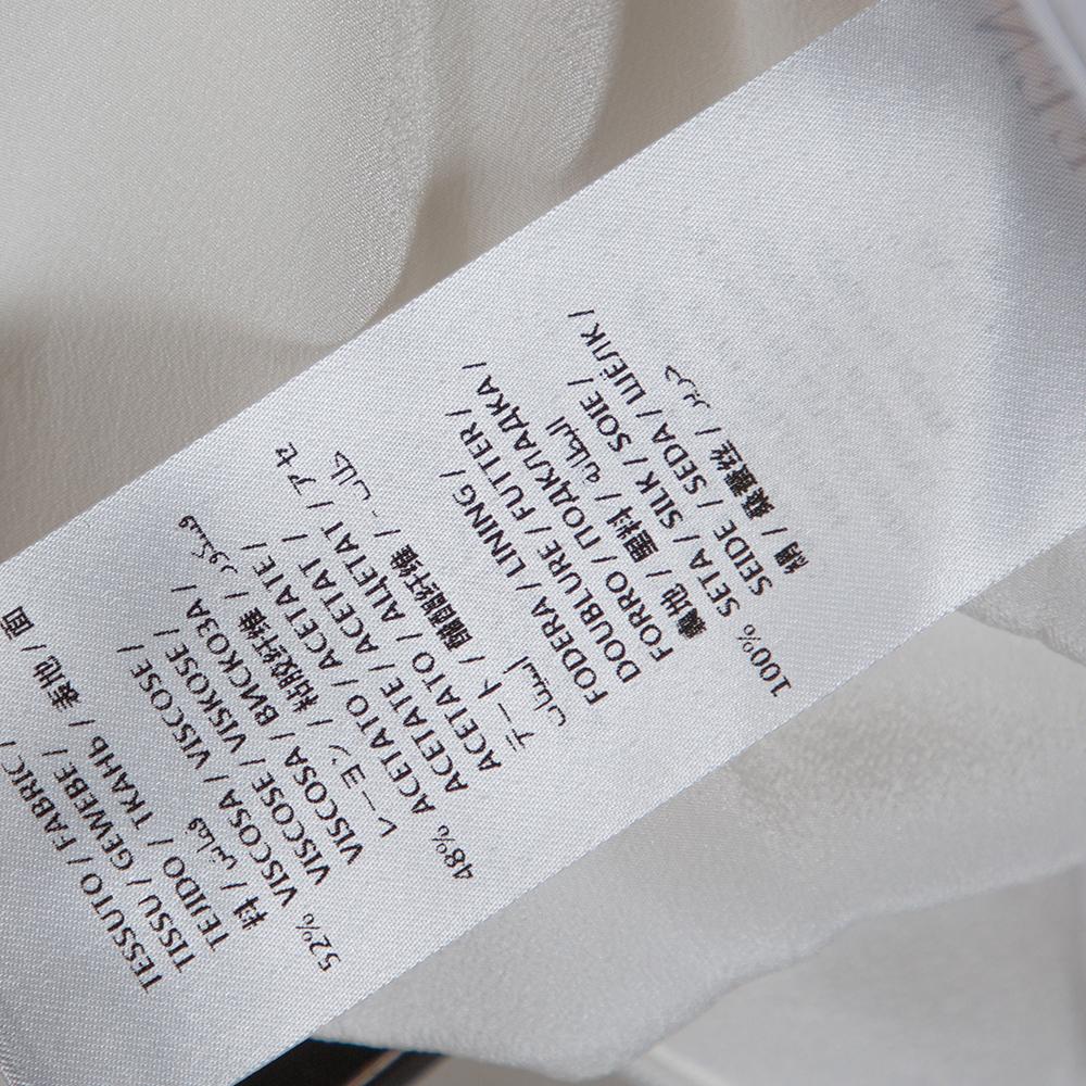 Gray Alexander McQueen Off White Crepe High Waisted Maxi Skirt M