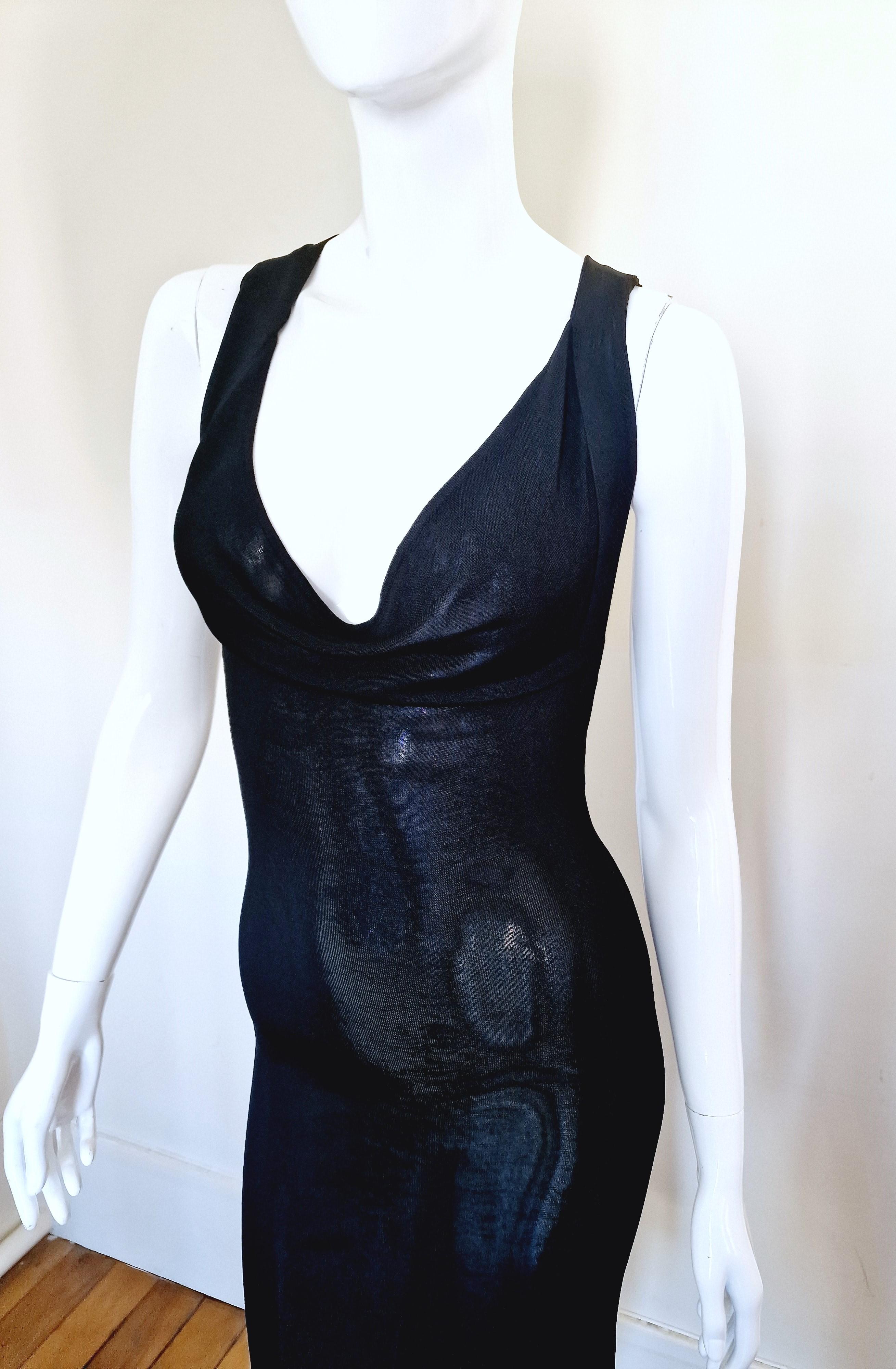 Women's Alexander McQueen Open Back Straps Bondage Cut Out Cutout Small Medium Dress For Sale