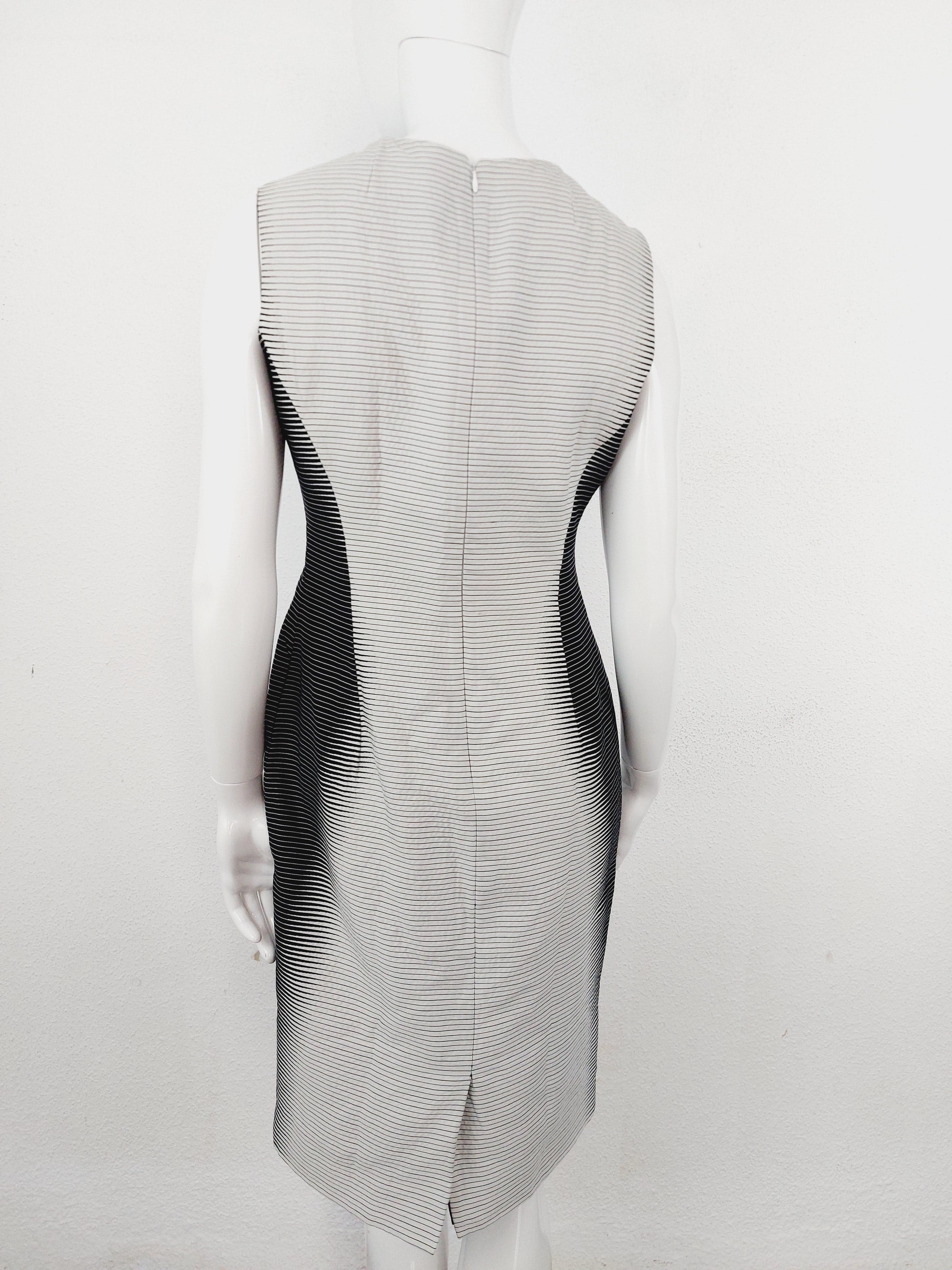 Alexander Mcqueen Optical Illusion Striped Runway Resort Collection 2009 Dress In Good Condition For Sale In PARIS, FR