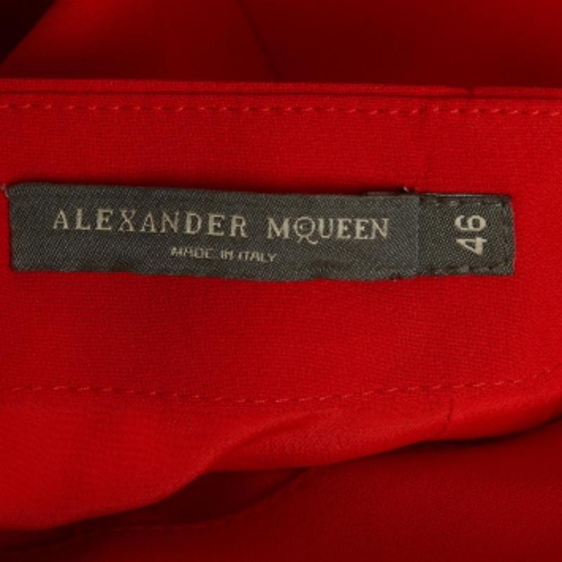 Alexander McQueen Jupe crayon en crêpe orange L Pour femmes en vente