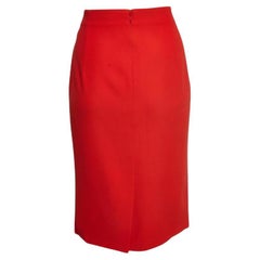 Alexander McQueen Jupe crayon en crêpe orange L