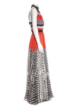 ALEXANDER MCQUEEN  Orange Harness-Back Gown