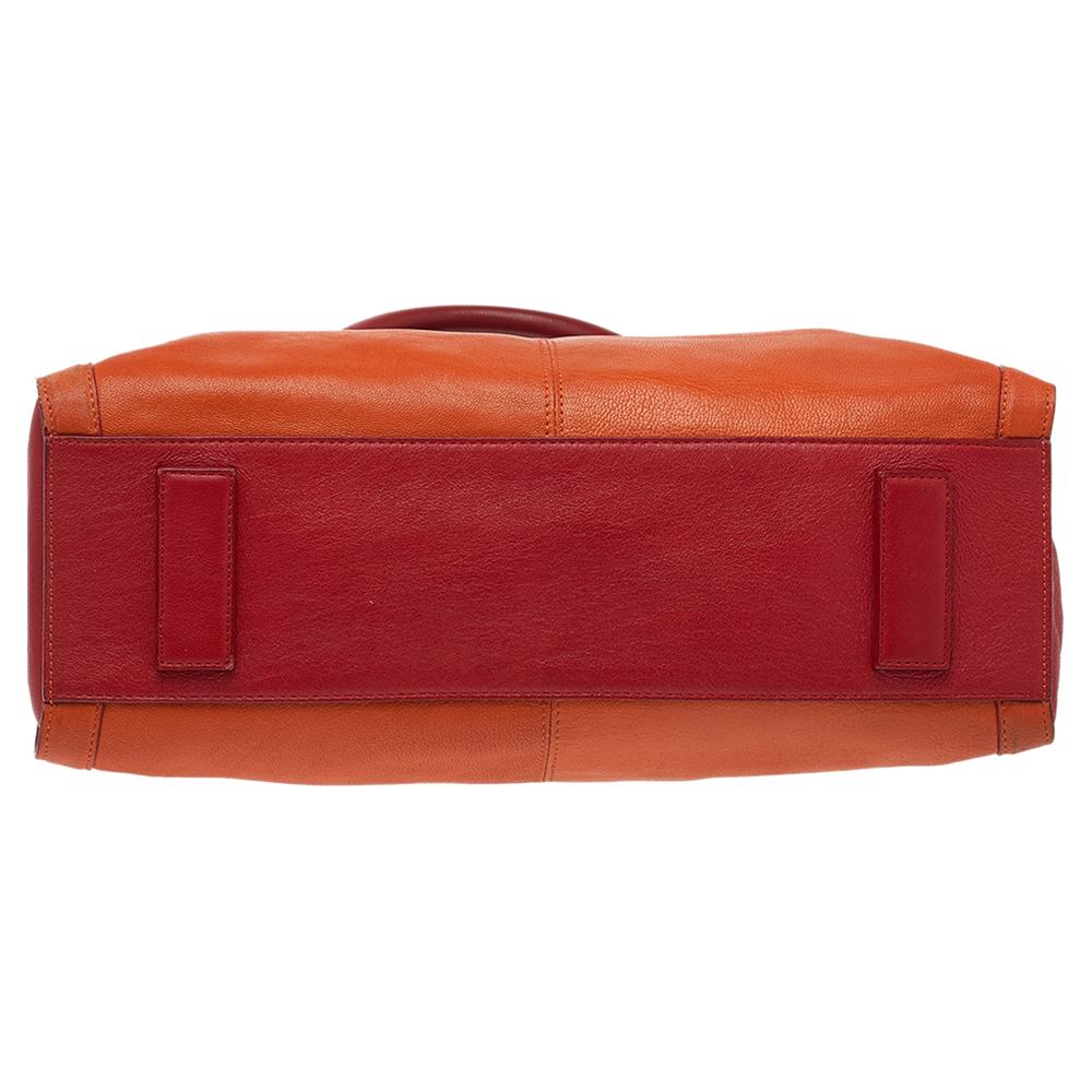 Alexander McQueen Orange/Red Leather De Manta Tote 3
