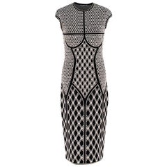 Alexander McQueen ornate-jacquard knit dress US 8