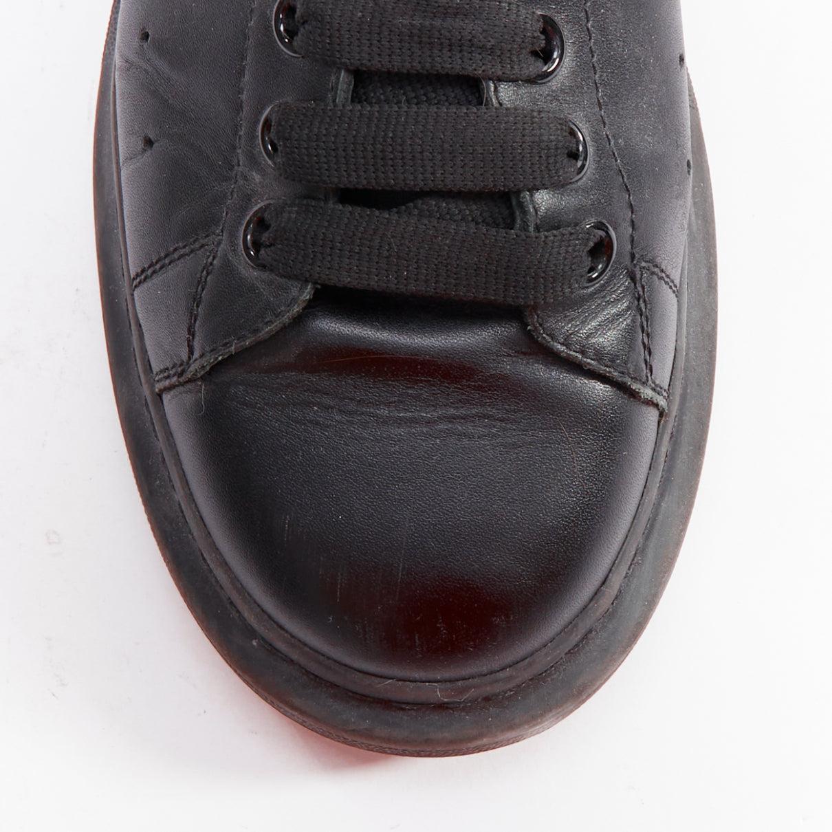 ALEXANDER MCQUEEN Oversized black leather chunky sneakers EU44 For Sale 2