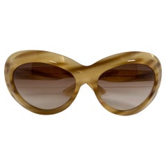 Alexander McQueen Oversized Tortoise Shell Sunglasses