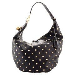 Alexander McQueen Padlock Hobo Studded Leather Large