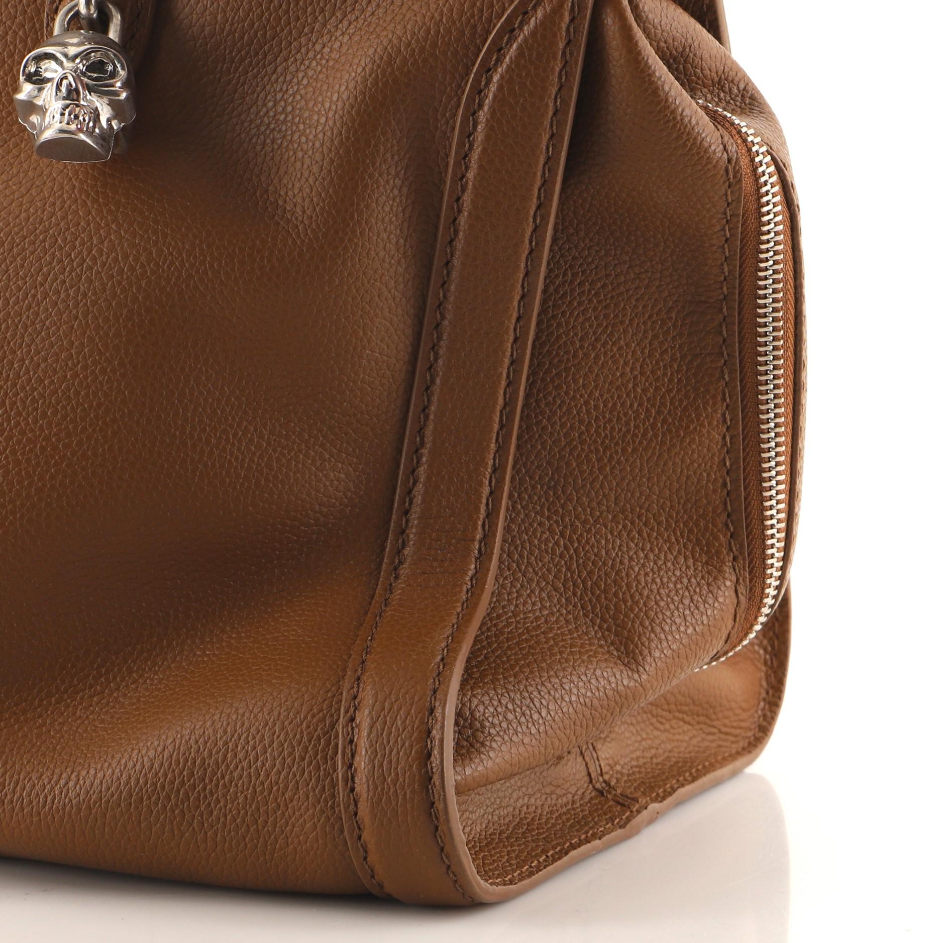 Alexander McQueen Padlock Zip Around Tote Leather Medium In Good Condition In NY, NY