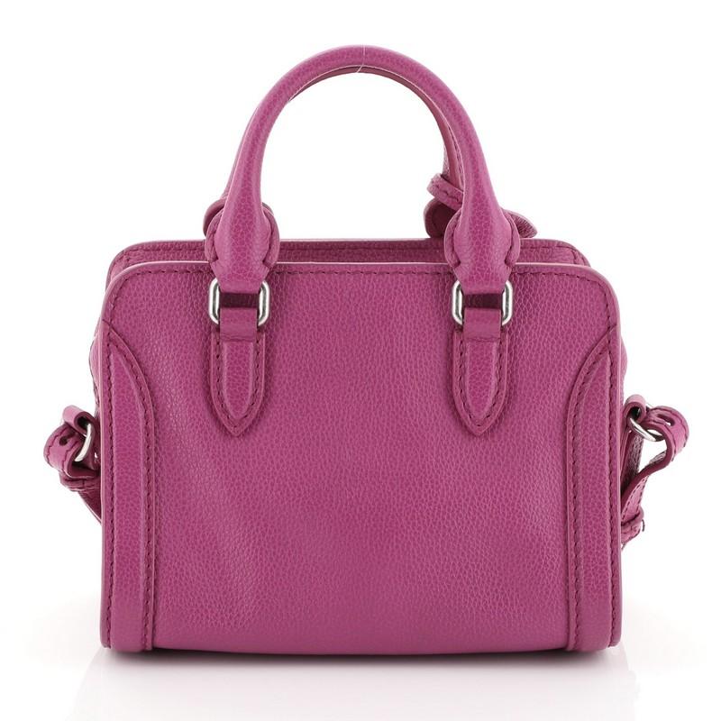 Pink Alexander McQueen Padlock Zip Around Tote Leather Mini