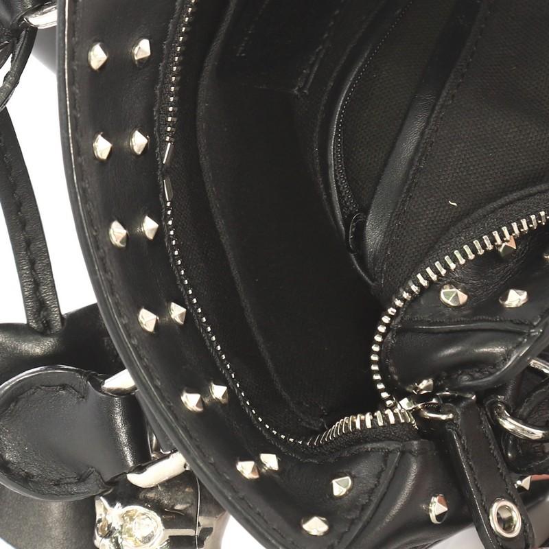 Black Alexander McQueen Padlock Zip Around Tote Studded Leather Mini