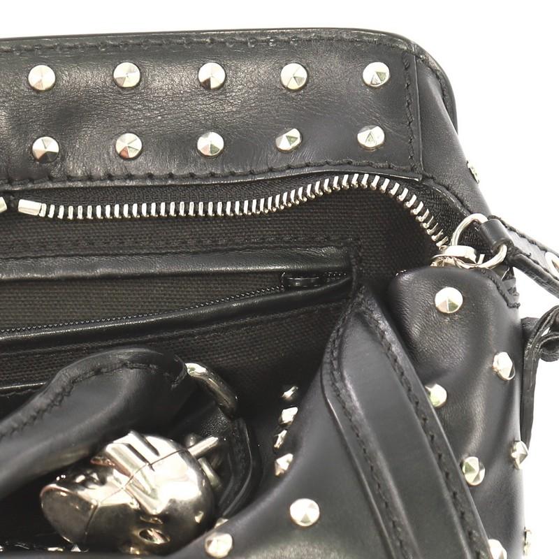 Alexander McQueen Padlock Zip Around Tote Studded Leather Mini In Good Condition In NY, NY