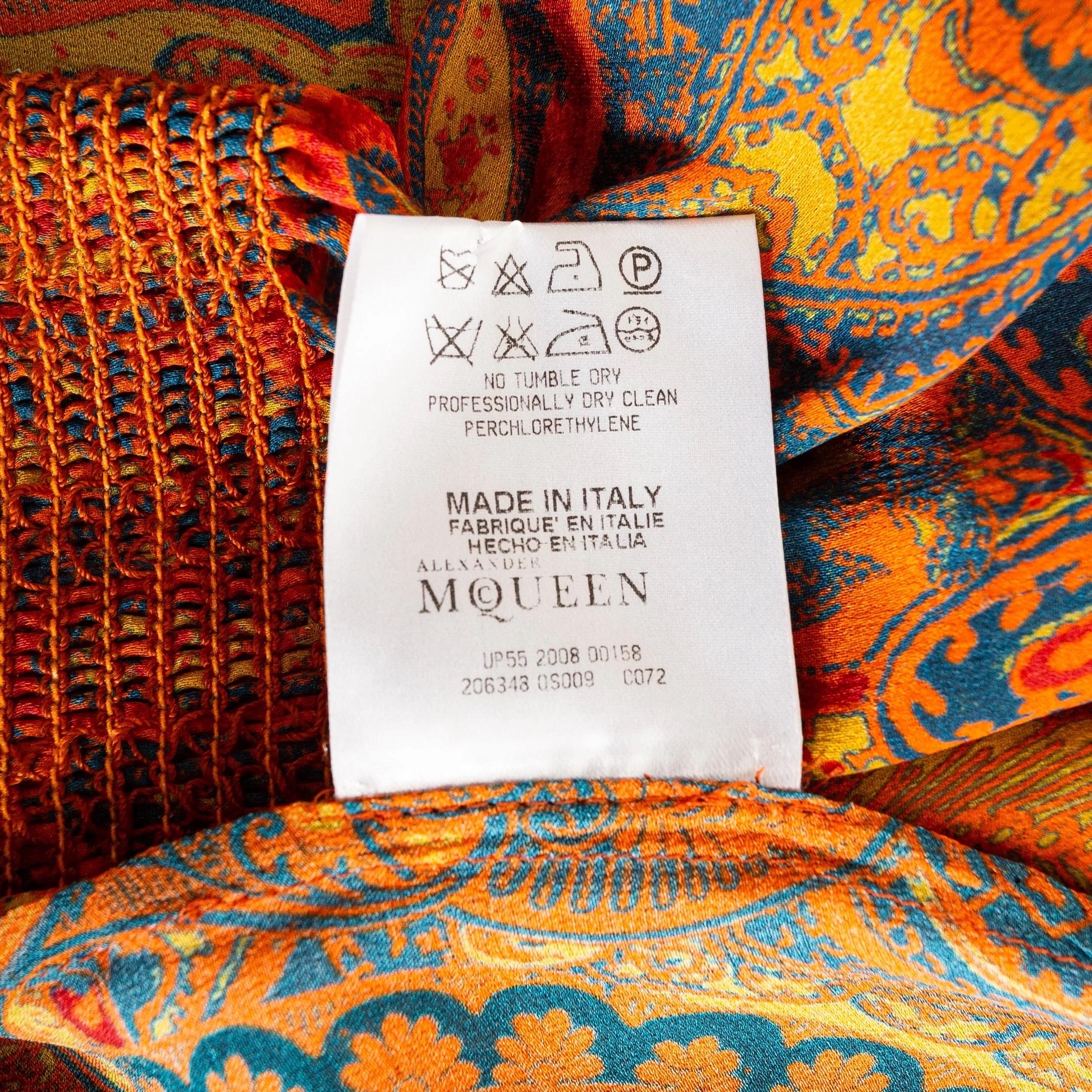Alexander McQueen Paisley Print Shift Dress Spring2008 For Sale 1