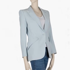 Alexander McQueen Pale Blue Single-Button Blazer  Size 40
