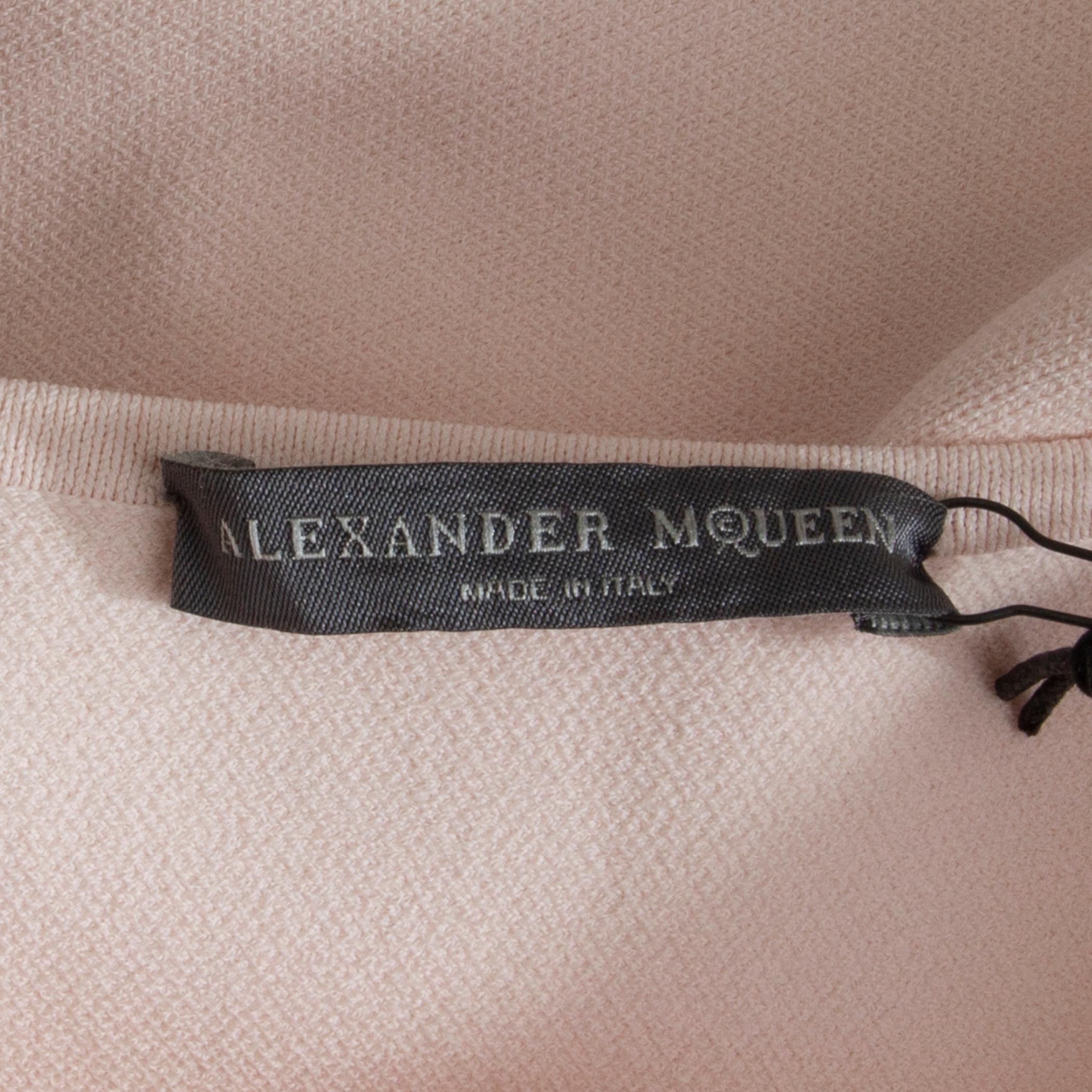Women's ALEXANDER MCQUEEN pale pink TEXTURED KNIT Dress S