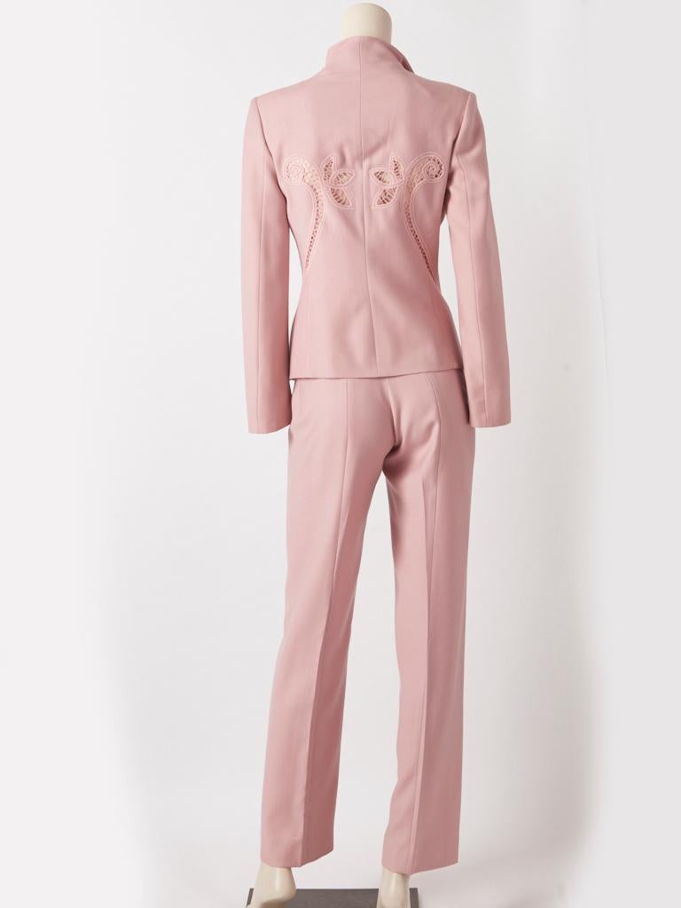 Women's Alexander McQueen Pant Suit with Embroidered Detail For Sale