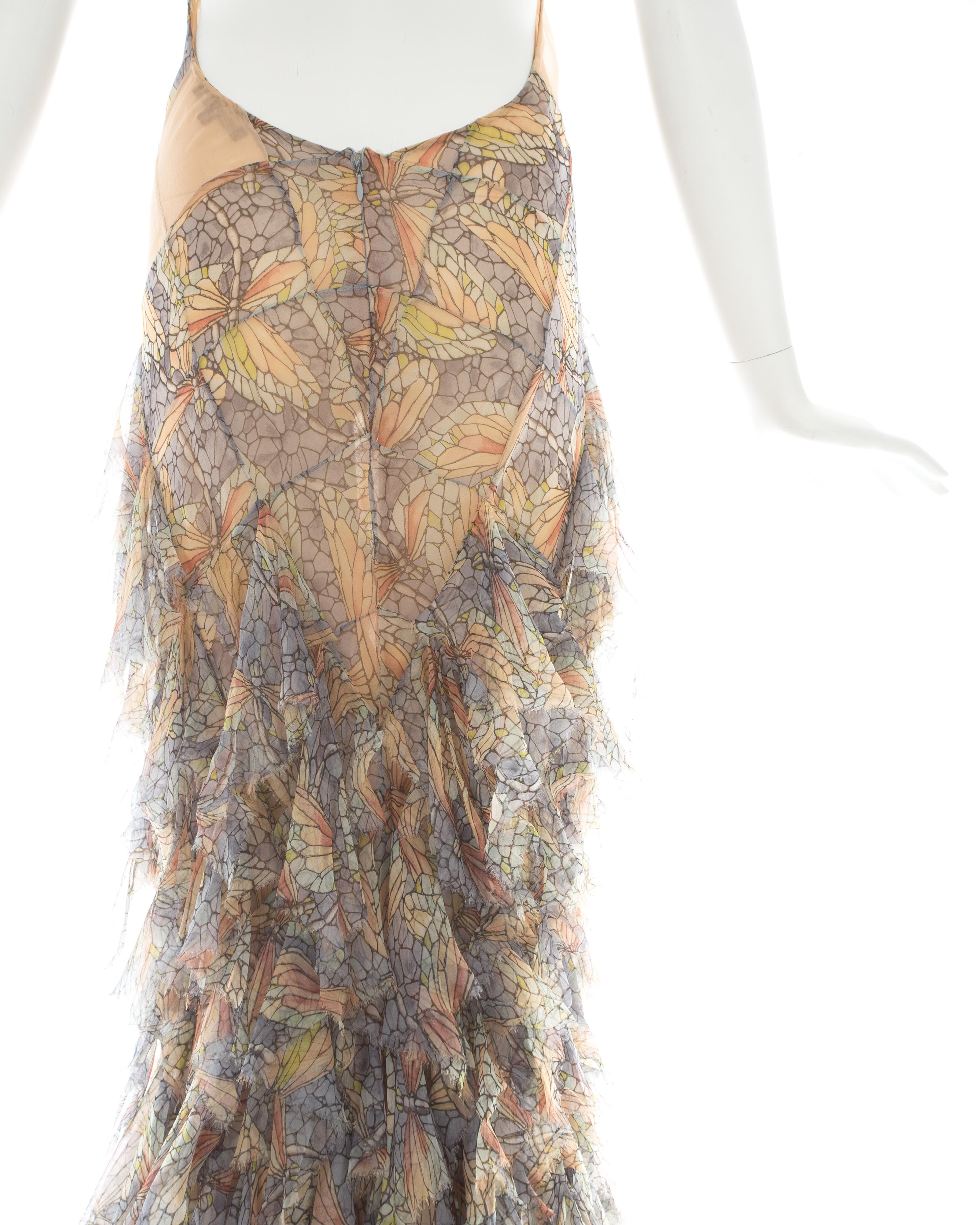 Alexander McQueen pastel printed silk chiffon patchwork evening dress, ca. 2004 6
