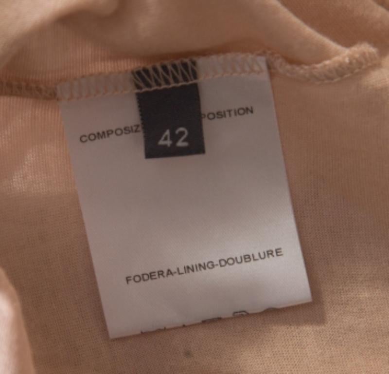 Beige Alexander McQueen - Top asimmetrico senza maniche in jersey modale color pesca M. in vendita