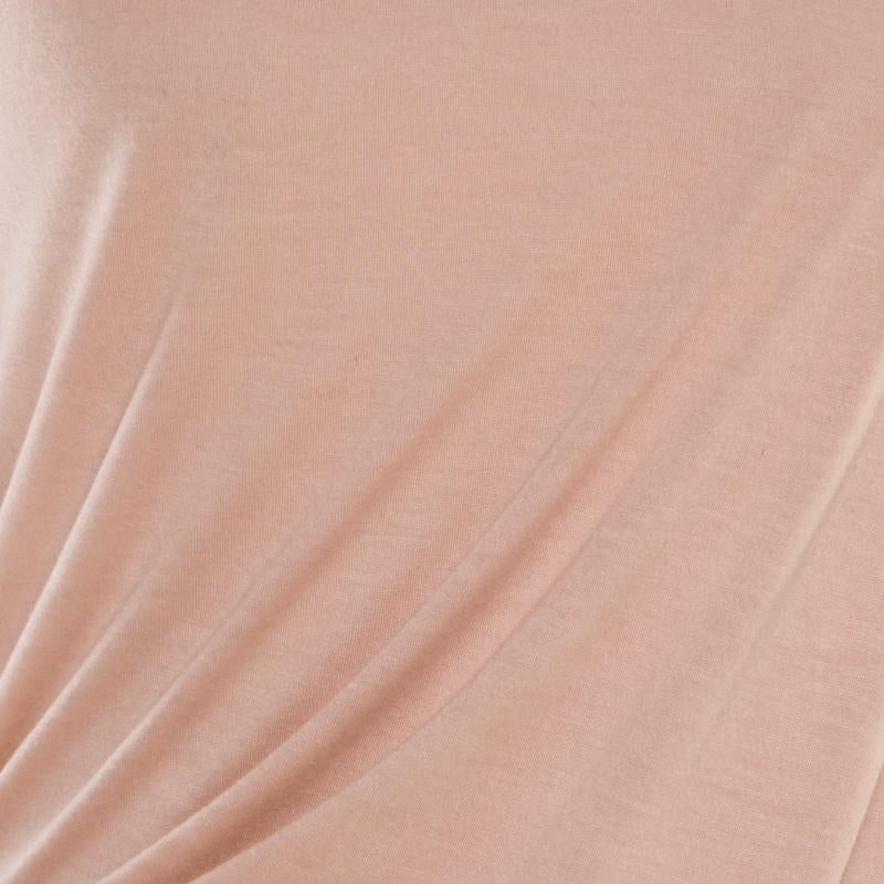Women's Alexander McQueen Peach Modal Jersey Layered Asymmetric Sleeveless Top M