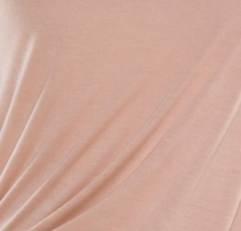Alexander McQueen - Top asimmetrico senza maniche in jersey modale color pesca M. in vendita 1