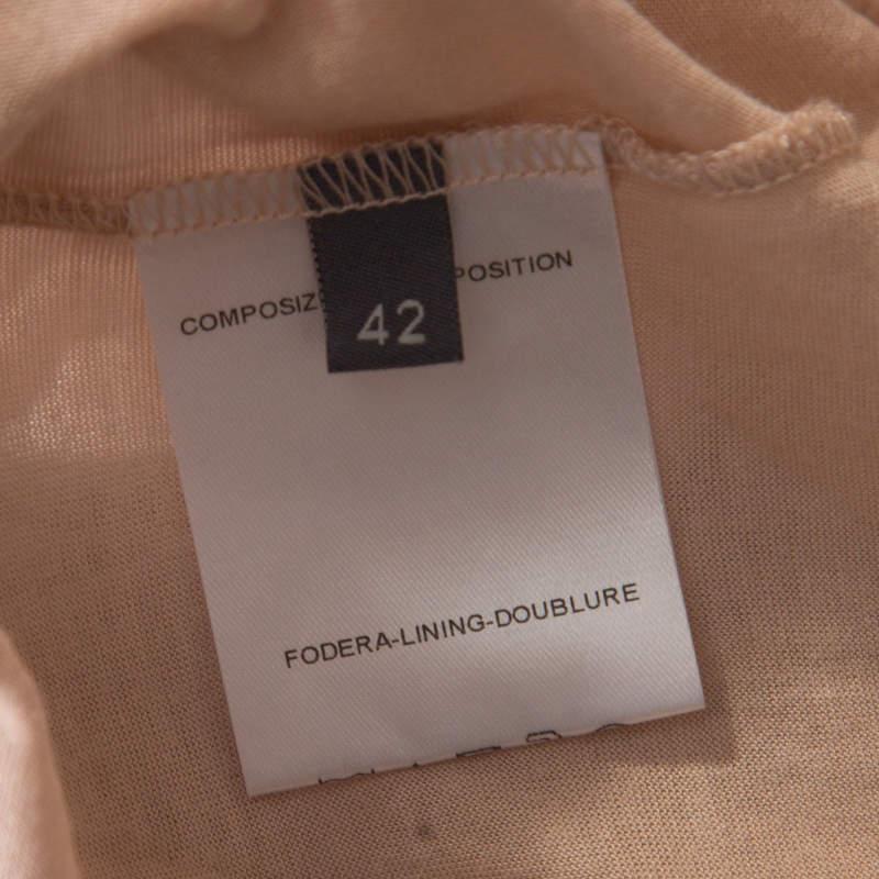 Alexander McQueen Peach Modal Jersey Layered Asymmetric Sleeveless Top M For Sale 2