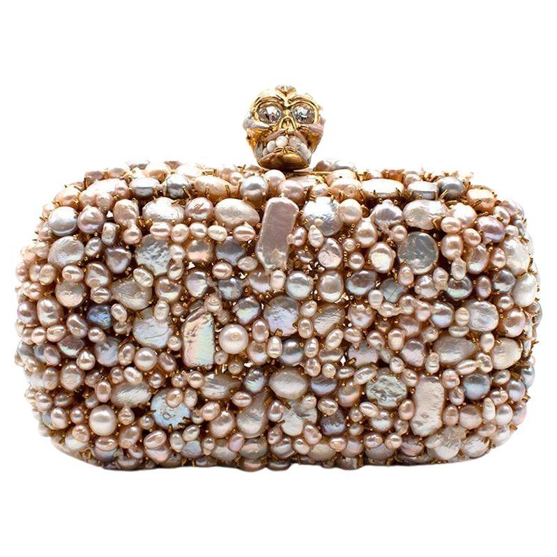 Alexander McQueen Pearl Embellished Clutch Bag