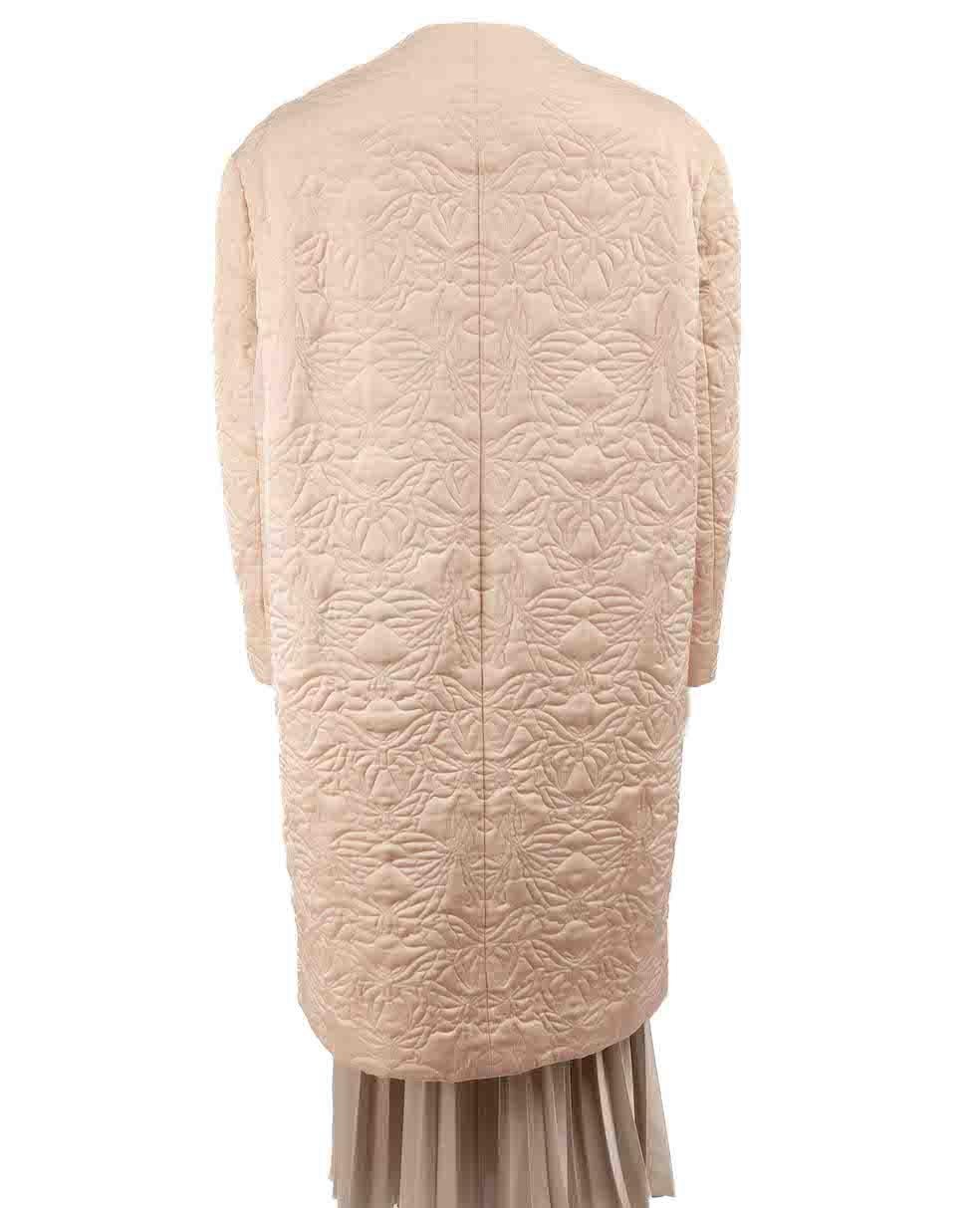 Alexander McQueen Pink Butterfly Embroidered Coat Size S In Good Condition In London, GB