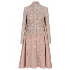 Alexander McQueen Pink Embellished Coat Fall/Winter 2016 Size 38IT