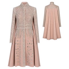 Alexander McQueen Pink Embellished Coat Fall/Winter 2016 Size 38IT