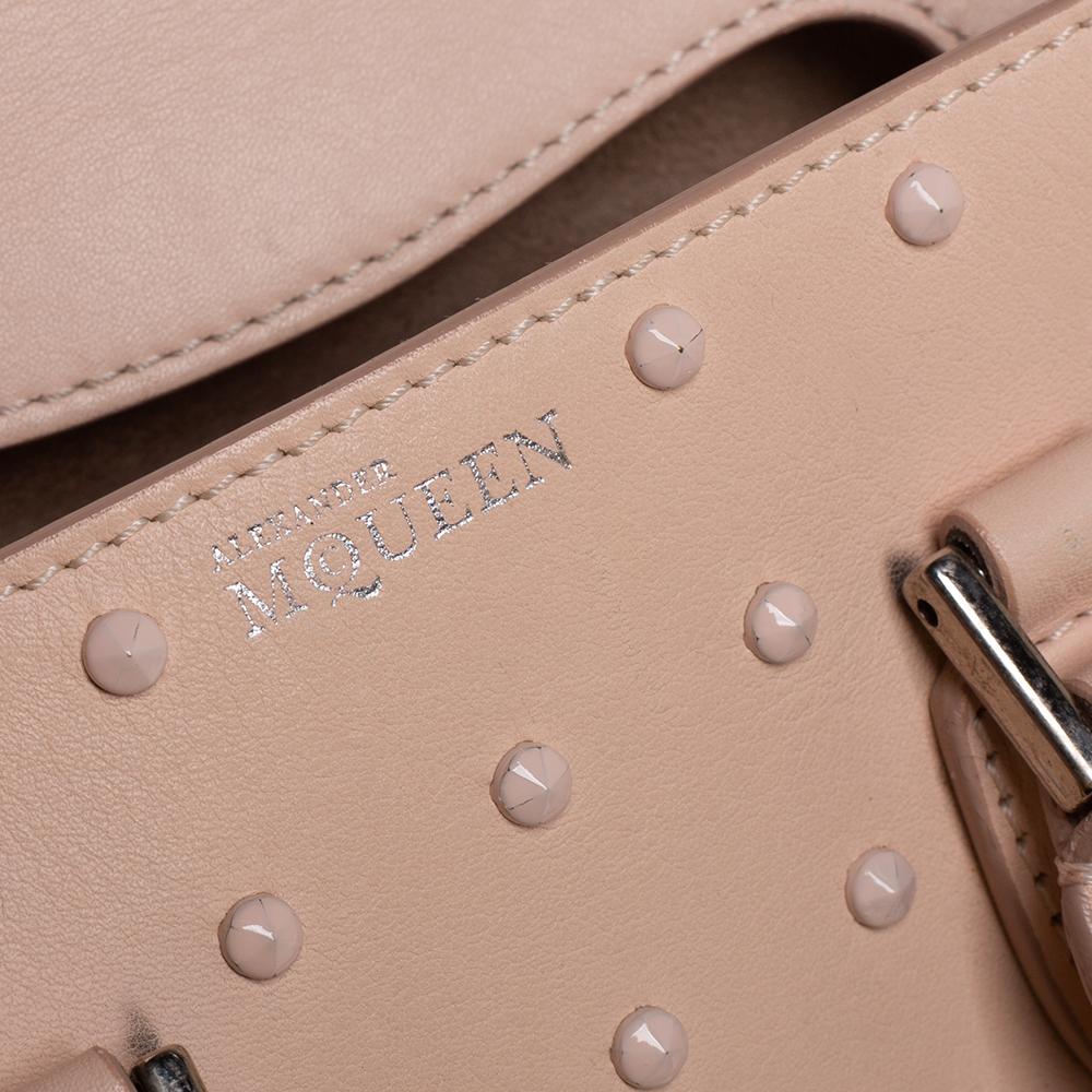 Alexander McQueen Pink Leather Mini Studded Heroine Shoulder Bag 4