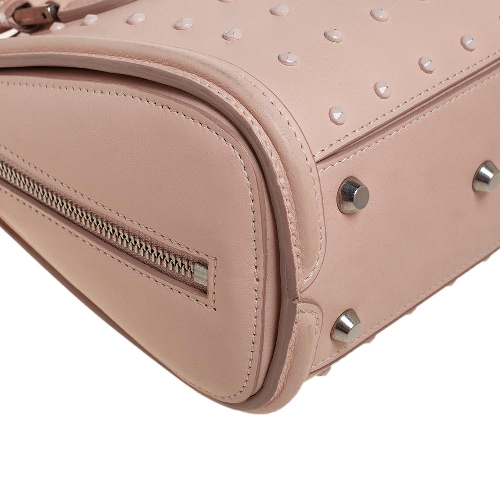 Alexander McQueen Pink Leather Mini Studded Heroine Shoulder Bag 7